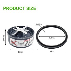 Paquete de 2 piezas de repuesto para batidora NutriBullet serie 900 W y 600 W, accesorios de repuesto compatibles con cuchilla NutriBullet incluyendo junta de goma de engranajes y almohadilla de choque