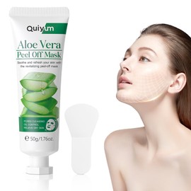 Aloe Vera Face Masks, Aloe Vera Peel Off Masks, 50 g Aloe Vera Gel Soothing Mask with Makeup Brush, Aloe Vera Skin Care Set for All Skin Types