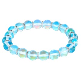 C·QUAN CHI Women Stretch Bracelet Moonstone Beaded Bracelet Good Luck Bracelets