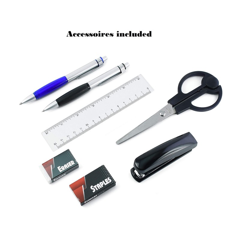 EXERZ Desk Organiser Red, Rotating Pencil Holder, Desk Tidy Swivel