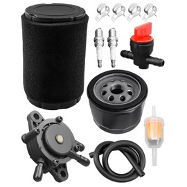 HUFEWU Air Filter Fuel Pump Oil filter Kit Fit for John Deere Z355E Z345M Z355R Z345R Z225 Z235 Z345 E120 LT150 46" 48" Mower 17.5hp 19.5hp 20hp 21hp Engine