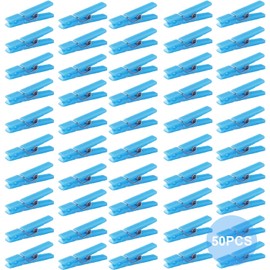 50 PCS Small Transparent Plastic Tool Paper Clips Clothespins Clip Clothing Line Clip Photo Clips 1.4 x 0.25 Inch Mini Clothespins Baby Shower Clothing Pins Plastic Small Clips for Party (Green)