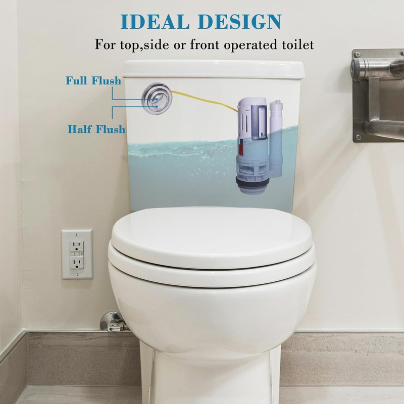 FinFuture 2-Inch Toilet Flush Valve Dual Flush Valve Replacement with