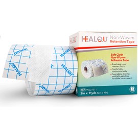 Dressing Retention Tape, Non Woven Tape, 2in x 11yd  Wound Dressing Tape Adhesive Cloth Tape Comfortable to The Body, with Easy Release, by Healqu