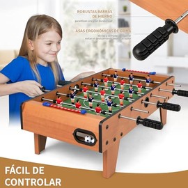 NOVAKA Mesa de Futbolito, Mini Futbolín para Niños y Adultos, Juego de Puzzle de Fútbol Portátil, Incluye Pelotas y Accesorios, Fácil de Montar, Iideal para Salas de Juegos, Hogares y Oficinas