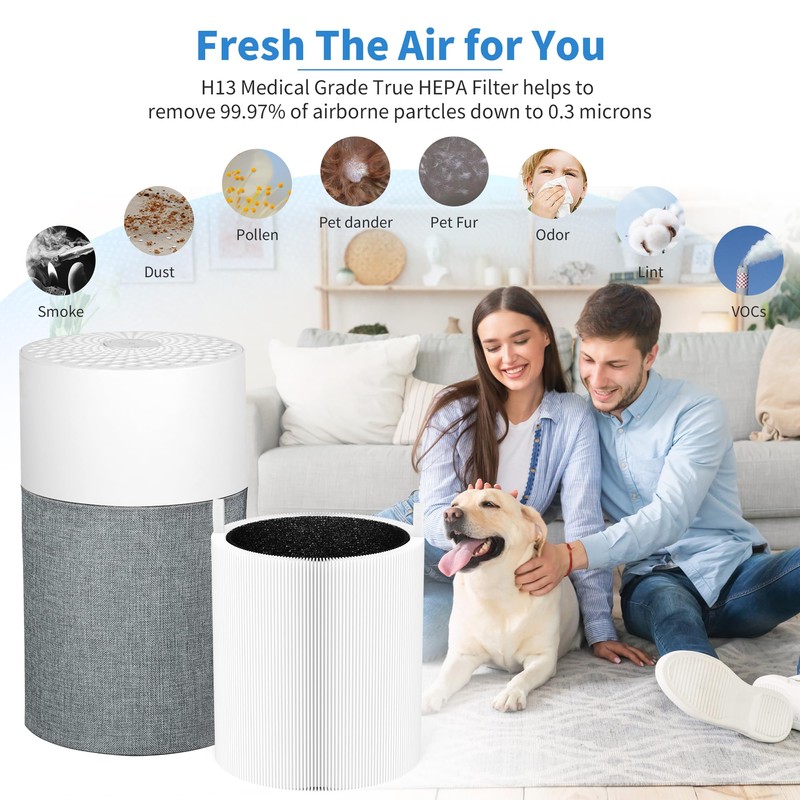 XBWW 4 Packs 511 Replacement Filters Compatible with BLUEAIR Blue