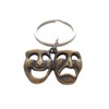 Bronze Theatre Masks Charm Keychain, Mask Charm, Drama Keychain, Graduation