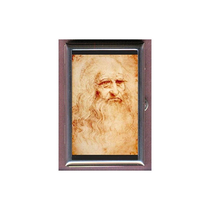 Leonardo Davinci Self Portrait Renaissance Art Decorative Pill Box