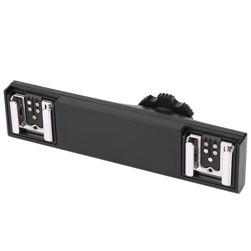 Quality Ultralight Dual Hot Shoe Splitter for SLR Camera Camcorder