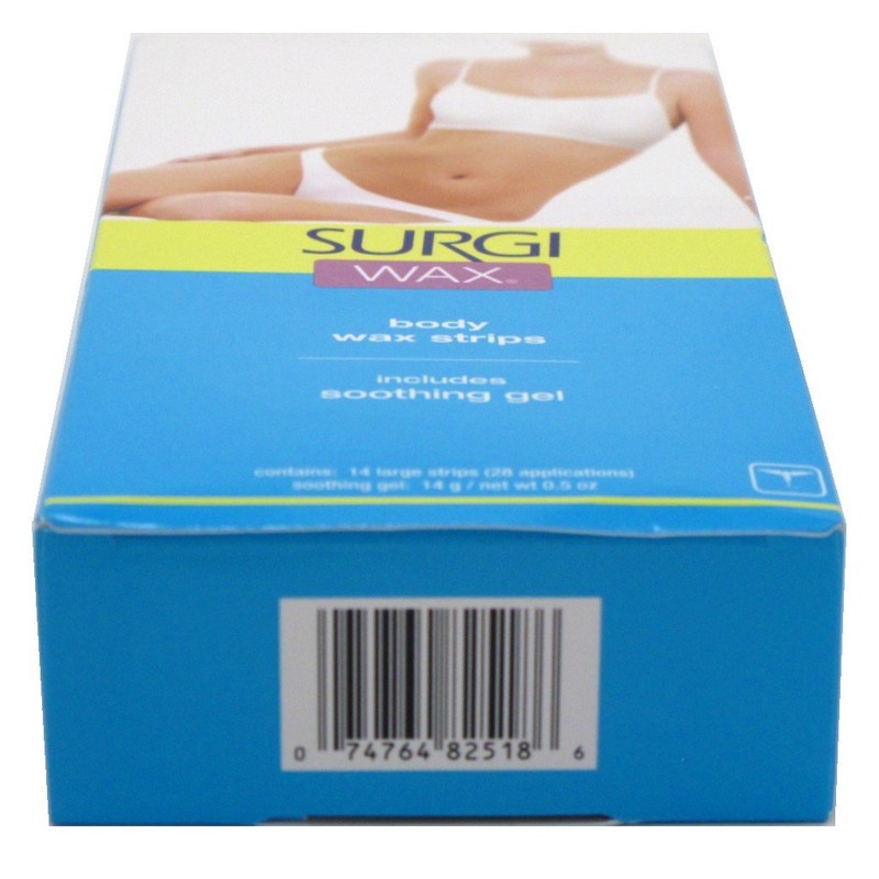 Surgi-wax Honey Wax Strips For Bikini, Body & Legs, 14
