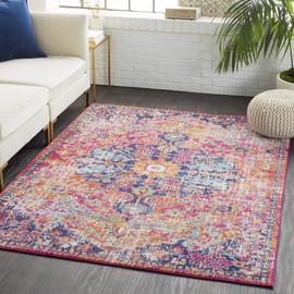Artistic Weavers Odelia Vintage Bohemian Area Rug ,7'10" x 10'3", Purple/Orange