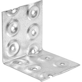 BPC Fixings Galvanised Nail Plate Angle Bracket 10-Piece Set, 75 mm Length x 75 mm Width