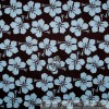Clothworks BonEful FABRIC FQ Cotton Quilt Brown Blue Hawaiian Flower