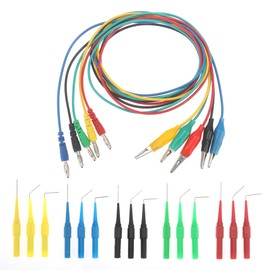 DIANN 20pcs Back Probe Test Kits 5pcs 4MM Banana Plug to Alligator Clip Test Leads and 15pcs Back Probe Pins 5 Colors for Vehicle Automotive Car Circuit Electrical Diagnostic Testing