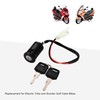 GOOFIT 2Pcs 2 Wire Ignition Key Switch Replacement for 50cc