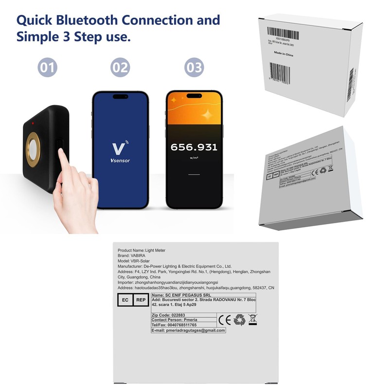 VBR Solar Radiation Meter up to 3499 W/m²