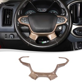 Voodonala para Chevy Colorado - Funda de panel de volante para volante interior, accesorios compatibles con Chevy Colorado 2014-2022 (1 unidad, ABS, madera)