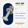 1/4" x 1-1/2" (100 Pack) Galvanized Carriage Bolt Kit Grade