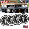 Uni-shine DOT 4PCS 5-3/4 5.75" LED Headlights RGB DRL for