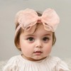 Yheahin Baby Girls Tulle Bow Elastic Headband Newborn Gauze Bow-knot