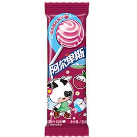 Chinese Shanghai Classical Childhood Hard Candy Fruit Flavor 上海阿尔卑斯棒棒糖 20 pcs (Lychee milk flavor)