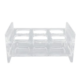 Acrylic Shot Glass Holder Carrying 6 Square Transparent Liquor Cup Display Rack Drinkware for Bar 2 Layers