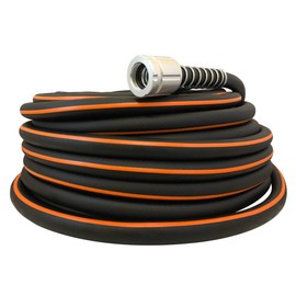 Flexon Flextreme Pro 5/8" x 50ft Performance Rubber Garden Hose – Heavy-Duty, Kink-Resistant, All-Weather Flexibility, Industrial-Grade Couplings, Durable Outdoor Watering Hose for Lawn & Garden