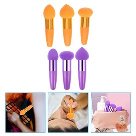 OHPHCALL 6pcs Makeup Sponge Pens Wedge Foundation Sponges with Handles for Easy Application Soft and Skin-friendly Material for Daily and Professional Use