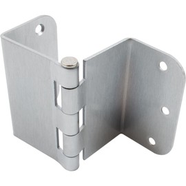 Stone Harbor Hardware Swing Clear Offset Hinge, 3-1/2 Inches, 5/8" Radius Corner, Fits Doors 1-3/8" to 1-3/4" Thick, 2-Pack, Satin Chrome