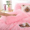 Smoofy Fluffy Queen Comforter Set, Faux Fur Pink Comforter Set