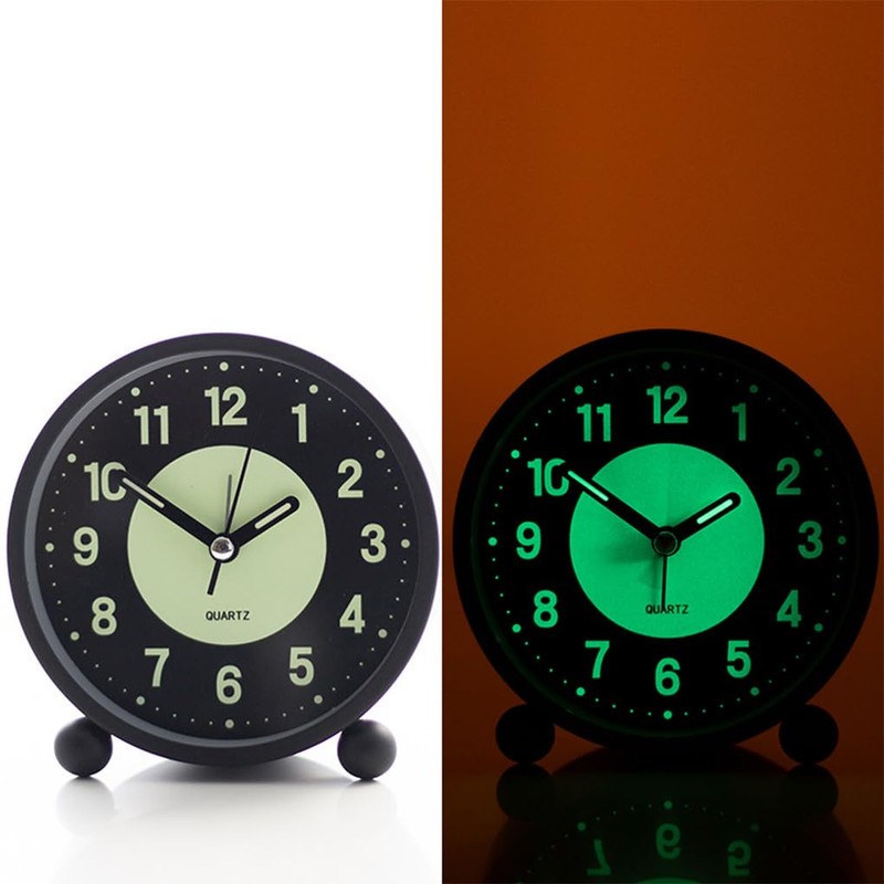 Table Clock Non Ticking Bedroom Clocks Silent Alarm Clocks Glow