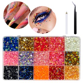 s High Flash Spring Chunky Glitter 24 Color Bottle Set for Diy Makeup Manicure Handcrafted Cups Gift-making and Morecolor: R01 mix colors