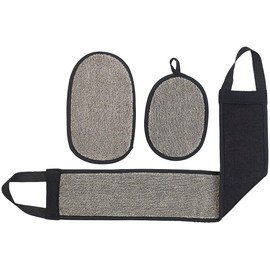 Sichler Beauty Sauna accessories: 3-piece bath set for cleansing, massage and exfoliation, face and body (care set for women)