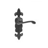 Designer Levers - Fleur-De-Lis Lever Door Handle - Antique Black