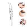 Ipetboom 2pcs Long Tweezers Tip Precision Forceps Professional Eyelid Clamp