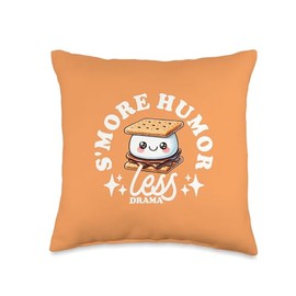 Cute Smore Kawaii Sweet Sayings For S'mores Cookie Lover Throw Pillow