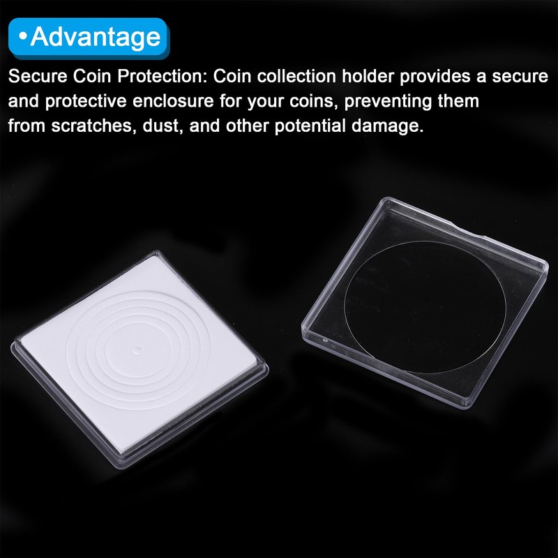 PATIKIL Coin Snap Holder 24pcs Silver Dollar Coin Holder Collector