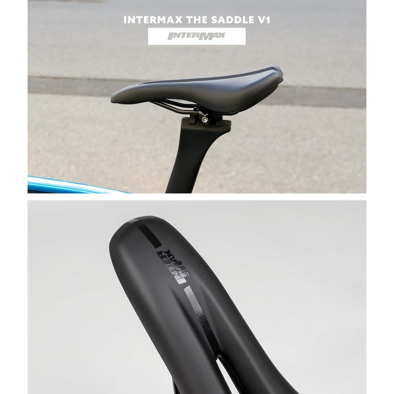 INTERMAX Fahrradsattel mit Komfortloch, wasserdicht, weiche Polsterung, für Mountainbikes und