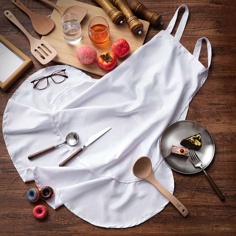 Geyoga Women's Waist Apron Cooking Apron Kitchen Waitress Apron Maid