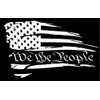 Distressed American Flag We The People Patriotic Vehicle Decal Sticker