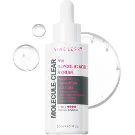 NINELESS-Molecule-Clear 5% Glycolic Acid Serum 30ml Suero Exfoliante Diario con Ácido Glicólico Renueva Textura, Minimiza Imperfecciones y Ilumina la Piel Fórmula Coreana Avanzada para Piel Más Suave y Radiante