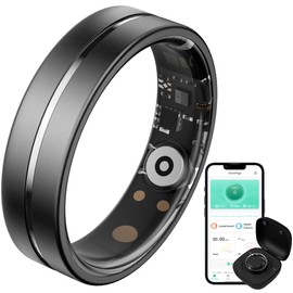 findtime Smart Ring Ultra Narrow Sleep Tracker Heart Rate Monitor Ring Blood Pressure Blood Oxygen Health Fitness Tracker Step Counter Calories Waterproof Remote Camera Smart Rings for Men Women