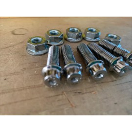 H.R.E. Assembly Wheel M8 X 125 3piece Wheel Chrome Bolts And Nut Real Only 5 Pcs