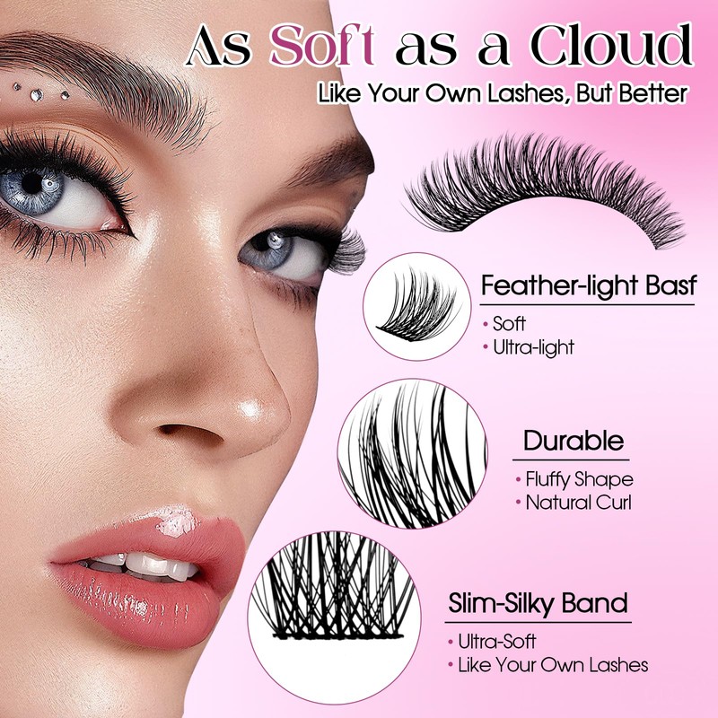 Wispy Lash Clusters Kit Packs: Wendy, 784Pcs, C3, C3, C9,