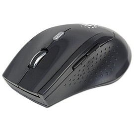 Manhattan Curve Wireless Optical 5 Button Mouse Gray & Black