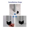 sourcing map Angle Iron Foot Pad L Shape PVC Leg