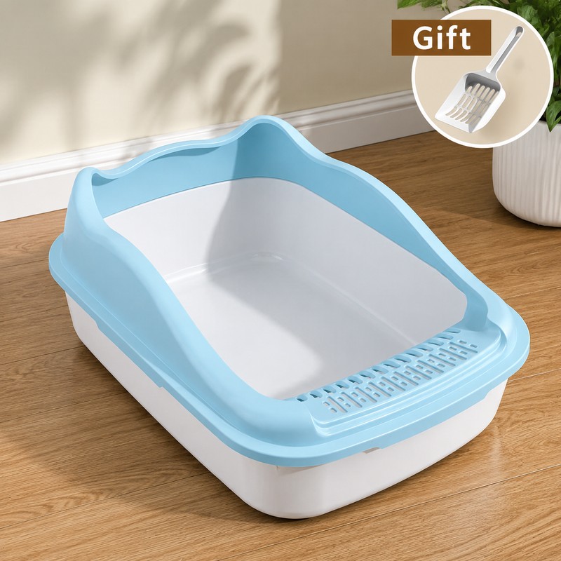 Small Cat Litter Box for Kittens – Semi-Closed Pet Toilet