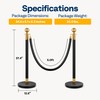VIVOHOME Heavy Duty Iron Stanchion Post Queue 4PCS Pole w/