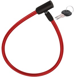 E Scooter Lock Reinforced Cable 60 cm High Performance Steel with Key Lock System Advanced Security Durable and Easy to Use Effective Theft Protection (Red)