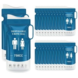 SHDGFB Disposable Urine Bags, Pack of 24 Emergency Pee Bags for Women Men, 750 ml Urine Bag, Poop Bag for Travel Toilet Bag for Car Camping, Road Trip, Traffic Jam, Pregnant Women, Patients